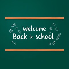 Hand-Drawn Chalk Art for School

