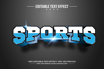 Sports 3D editable text effect template