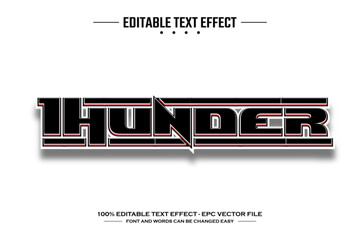 Thunder 3D editable text effect template