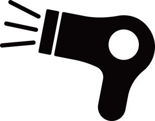 ヘアドライヤーのアイコン　モノトーン