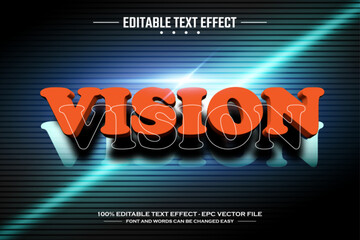 Vision 3D editable text effect template