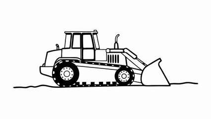 Naklejka premium tractor isolated on white background vector 