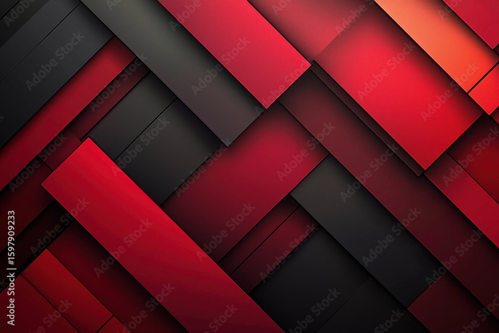 Poster abstract red and black diagonal lined background with textured gradient design