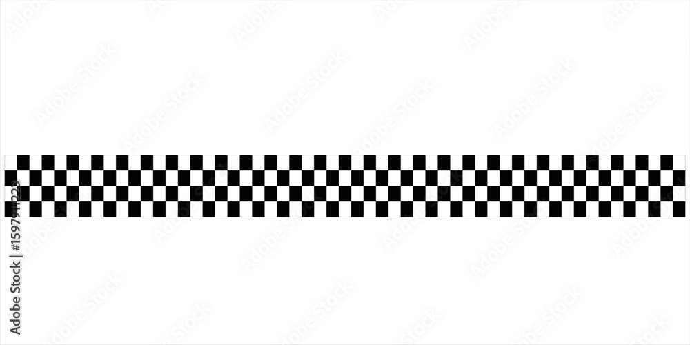 Poster black and white checkered rectangular frame. square racing checkerboard pattern. chessboard geometri