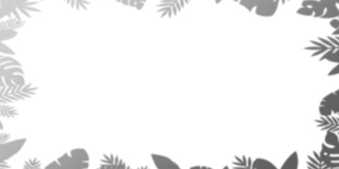 Elegant grayscale floral frame. Perfect for invitations, cards, or backgrounds.  Clean and simple design.