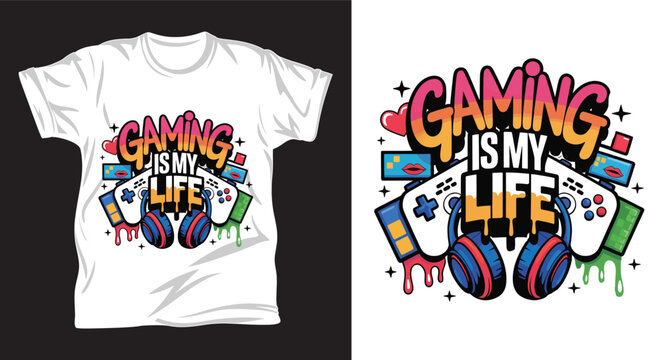 Gamer graphic T-Shirt design print