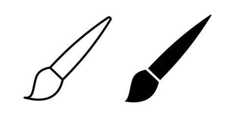  paintbrush icon white on background