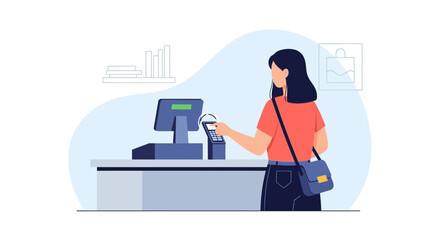 Contactless Payment Transaction Using Mobile Wallet At The Counter