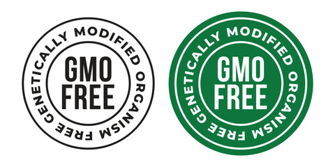 GMO Free Circle Label Vector Set