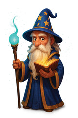wizard with a magic wand