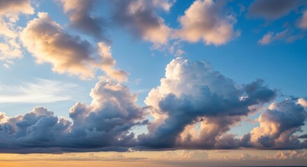 Beatiful sky with comolus clouds 
