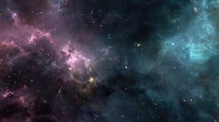 Naklejka premium Colorful Nebulae In Deep Space
