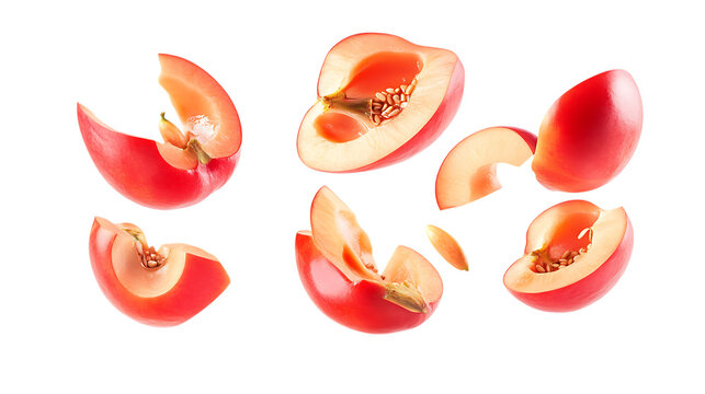 Ackee with half slice falling and floating png