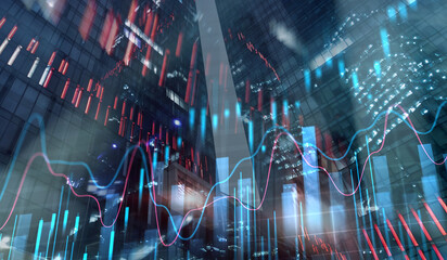 Global trade market concept. Investing business and development concept