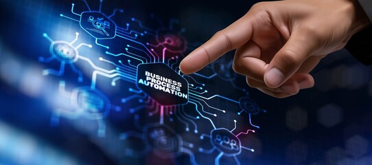 Futuristic Business Process Automation Innovation Technology concept