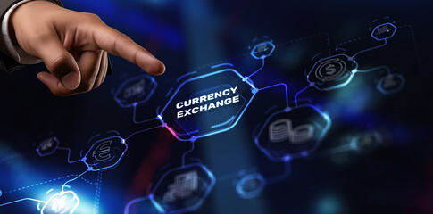 Currency Exchange Market Financial concept. Universal financial background