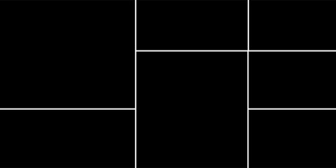 Empty collage for 7 pictures. Vector photo frame for memory.