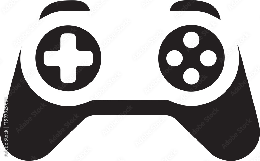 Fototapete next generation game controller or gamepad flat vector icon for gaming apps and websites