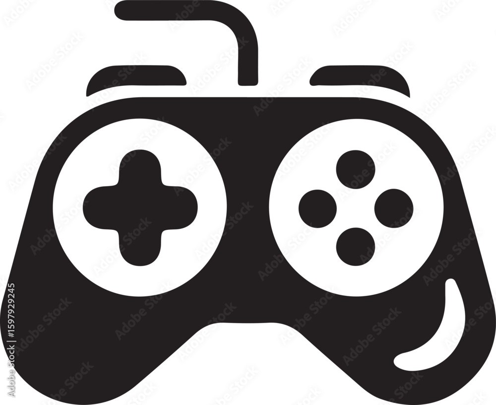 Fototapete Next generation game controller or gamepad flat vector icon for gaming apps and websites