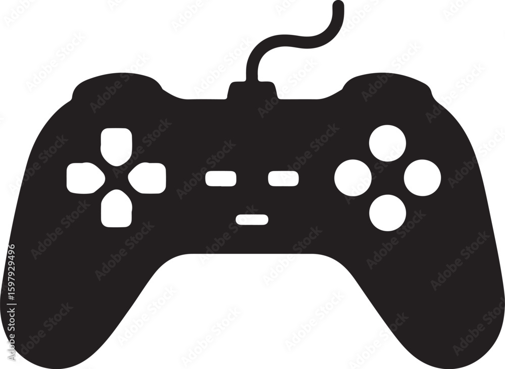 Poster next generation game controller or gamepad flat vector icon for gaming apps and websites