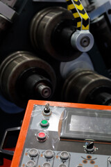 control panel of 3 roller plate bending machine