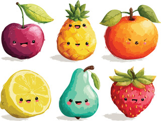 set of fruit and vegetable