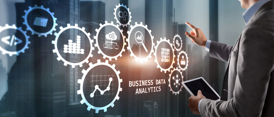 Data business analysis and Data Management System with KPI and metrics. Technology finance operations marketing