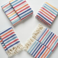 Fototapeta premium stack of colorful towels