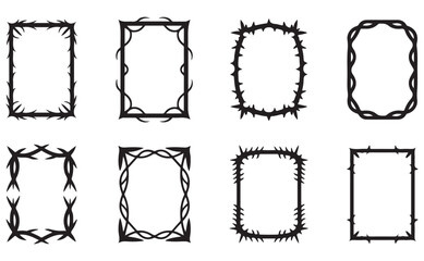 Gothic Fantasy Frame Set – Medieval Vector Borders, Mystic Tribal UI Elements for RPG and Magic Games