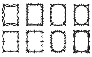 Gothic Fantasy Frame Set – Medieval Vector Borders, Mystic Tribal UI Elements for RPG and Magic Games