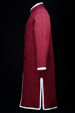 Red Quilted Gambeson for Historical and Medieval Reenactment Costumes