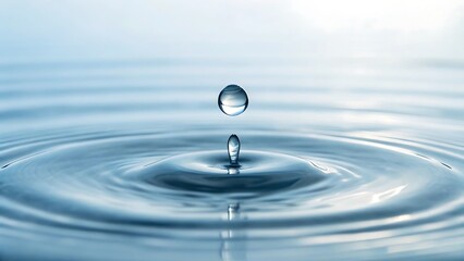 Close up of a single water drop creating ripples on a calm surface.jpg