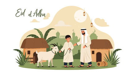 Eid Al Adha Generosity Celebrations With Family And Sacrifice In Traditional Village