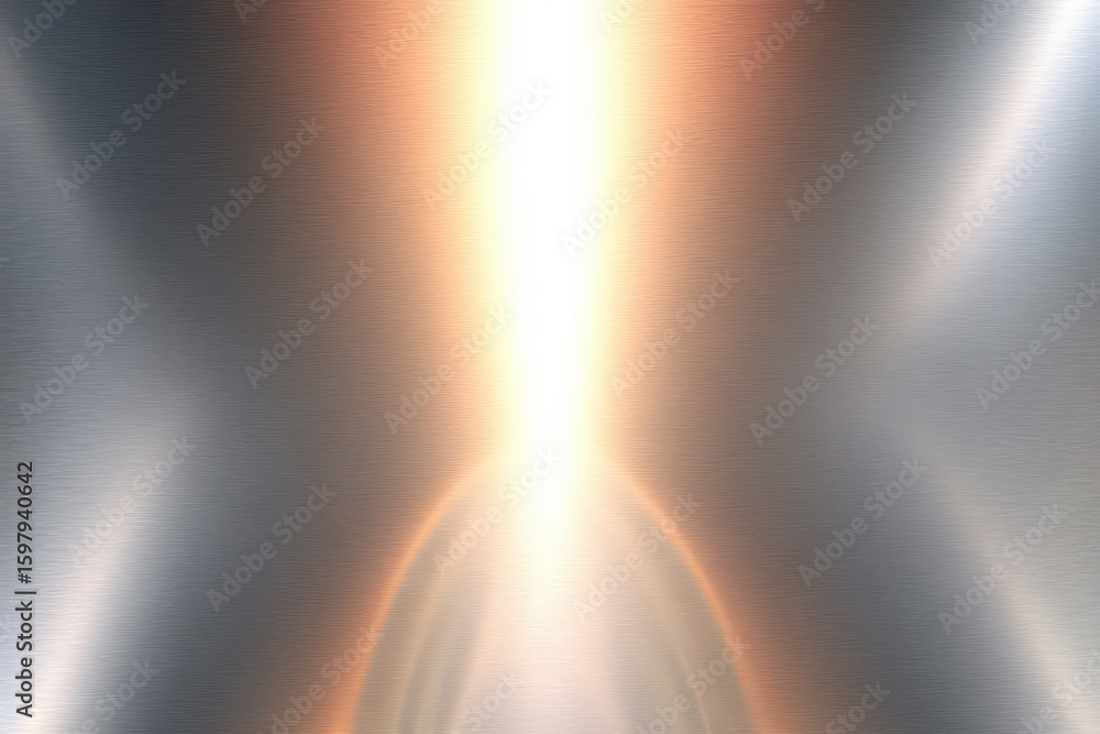 Poster brushed metal surface with orange light abstract. gradient shiny texture background. technology and 