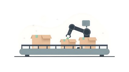 Automated Warehouse Sorting System with Robotic Logistics Technology