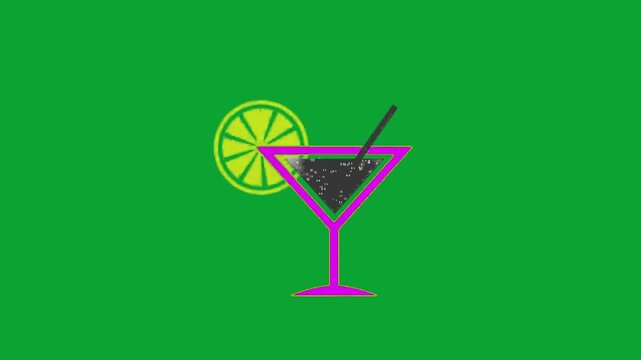 cocktail drink green screen - cocktail chroma key