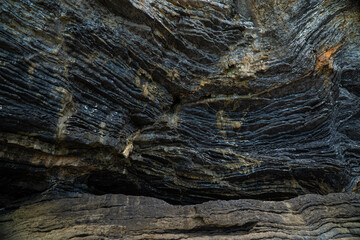 BAckground of Pancake Rock from sedimentary process in tropical rainforest island
