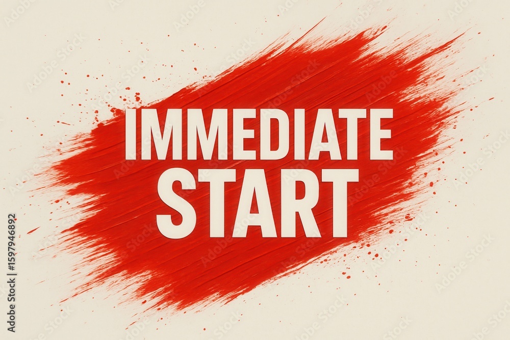 Poster bold white text 
