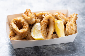 fried battered calamari seafood