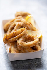 fried battered calamari seafood