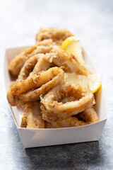 fried battered calamari seafood