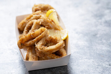 fried battered calamari seafood