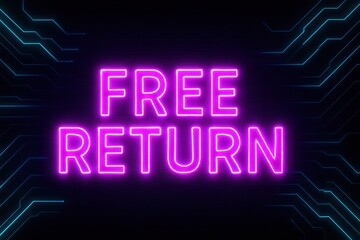 Obraz premium Neon sign displaying 