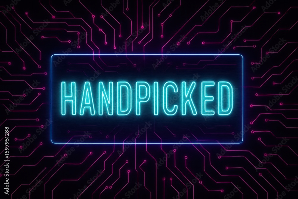Poster neon sign displaying the word 