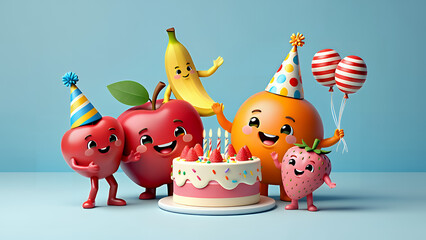 Naklejka premium A Group Of Fruit