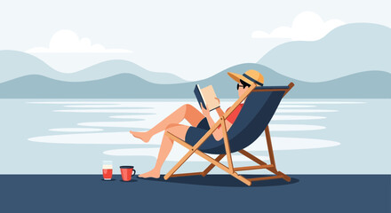 Leisurely Read By The Lake A Peaceful Day of Reading And Relaxation