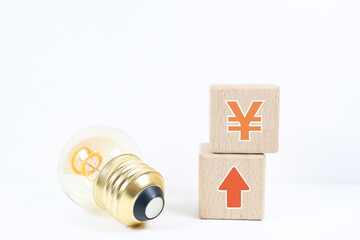 電気代やエネルギーコストの上昇を表すイメージ