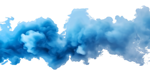 Blue Smoke Trail – High-Resolution Isolated PNG.