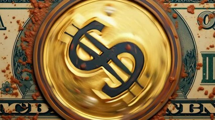 Dollar decline concept ,Digital currency symbol textured banknotes highlights finance, investment opportunities, and wealth - Powered by Adobe