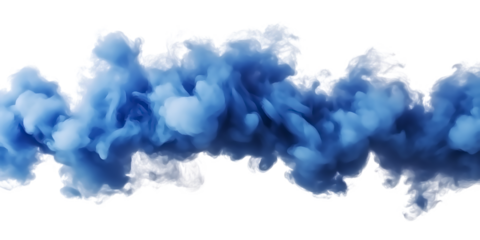 Blue Smoke on Transparent Background – Isolated Mist Effect.